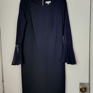 Calvin Klein Chiffon Bell Sheath Women's Dress